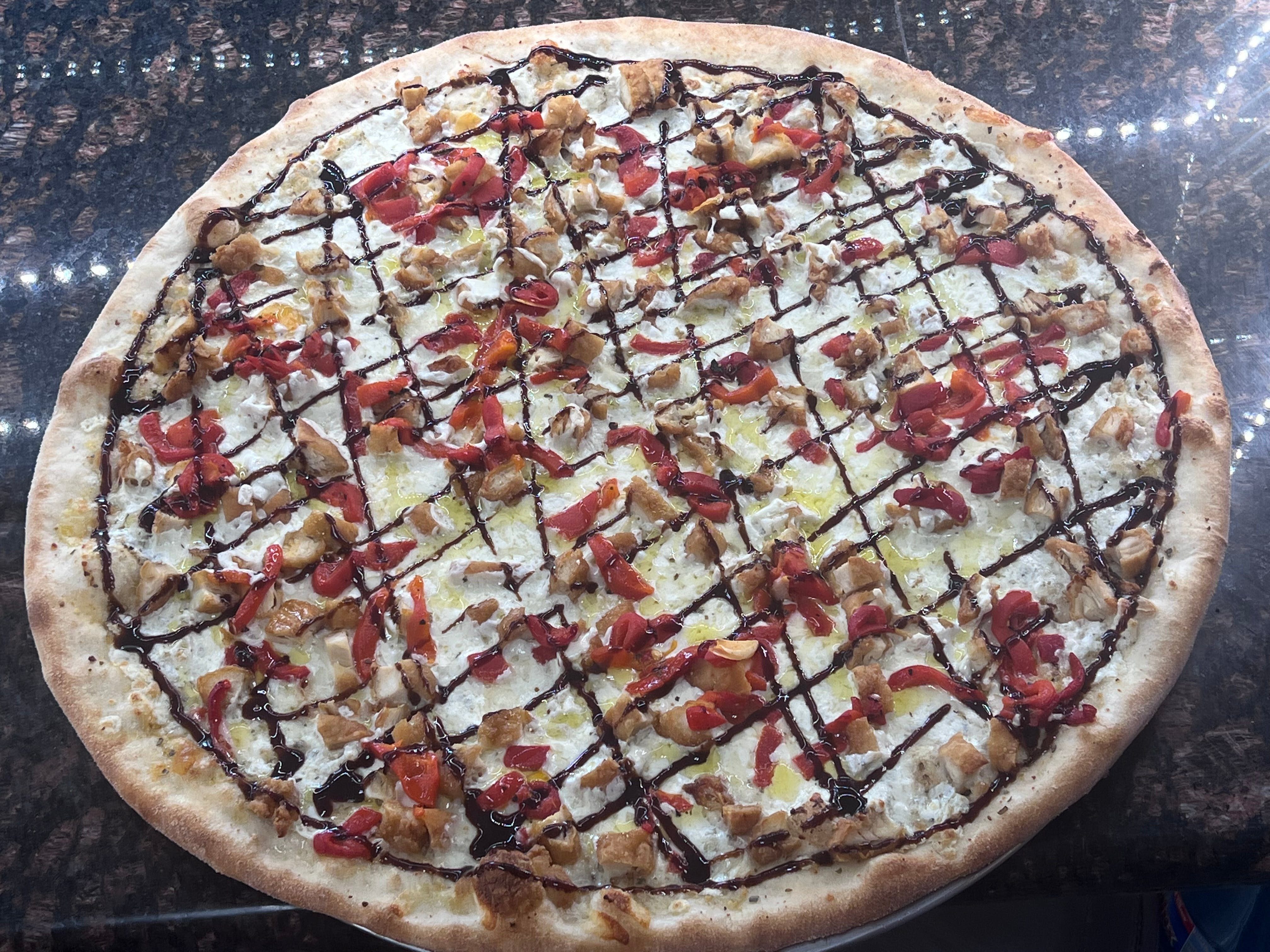Chicken Balsamico Pizza.