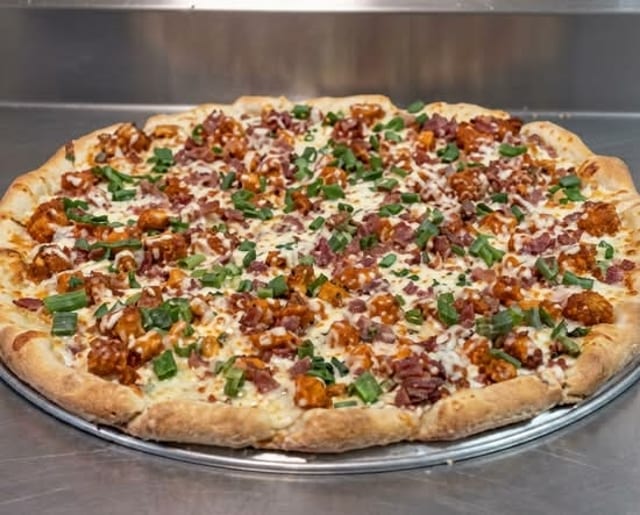 Nashville Buffalo Chicken Pizza Slice.