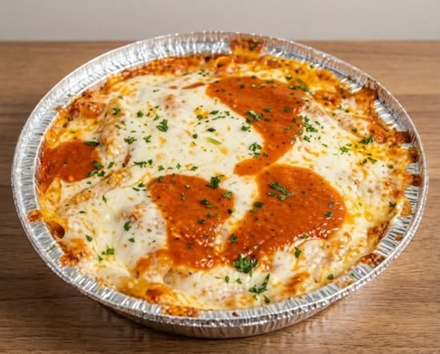 Baked Ziti Pizza.